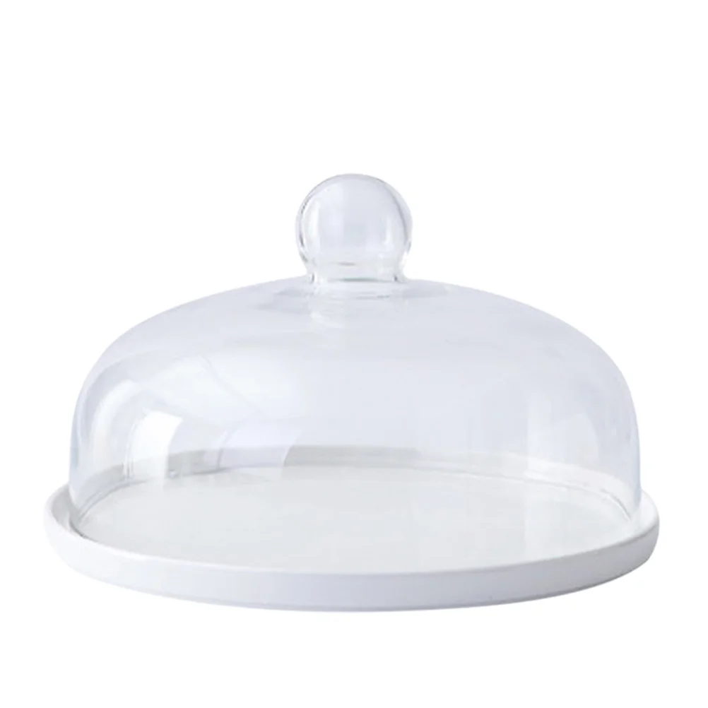 

Useful Convenient Durable Practical Delicate Cake Plate Cake Platter Cake Stand with Lid for Home