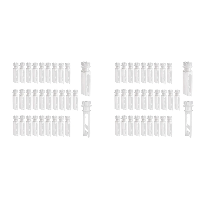 

60Pcs Vertical Blind Stem Replacement White Stems For Vertical Window Blind Vertical Blind Carrier Stem