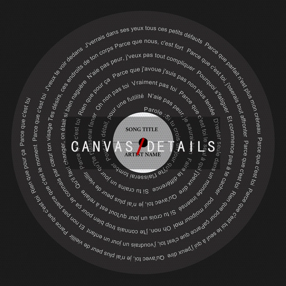 Изготовленная на заказ песня персонализированный музыкальный постер