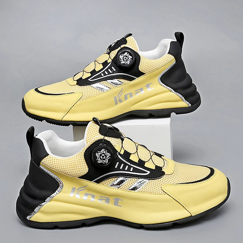 For Men Yellow Mens Golfer Sport Shoes Training Sneakers Top Quality Male Golf Practice Trainers
