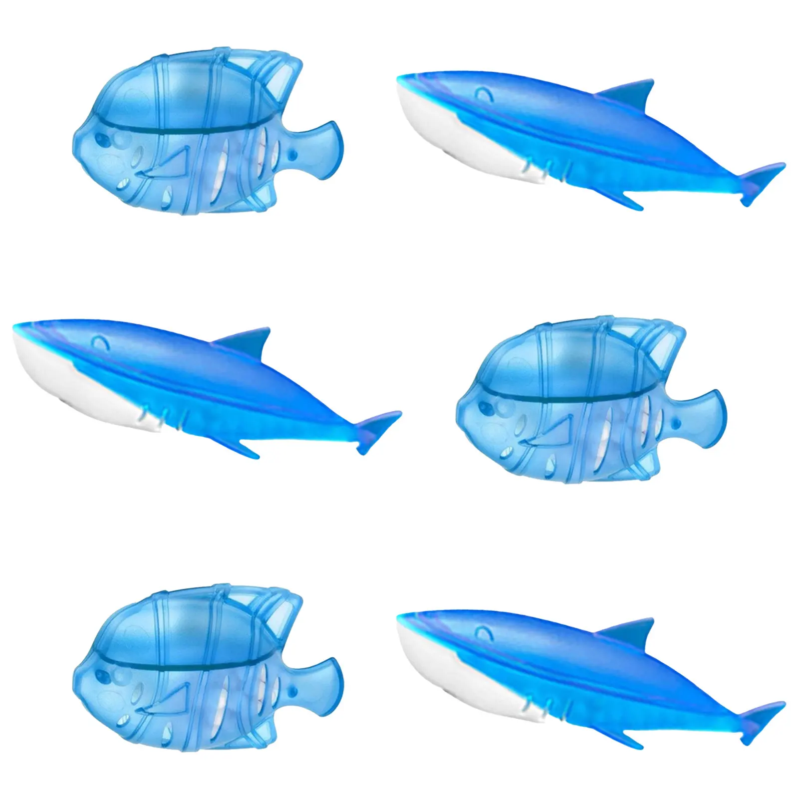 

6pcs Humidifier Tank Cleaner Demineralization Float Sharks Fish For Most Humidifiers And Fish Tanks Eliminate Dust Reduce Odor