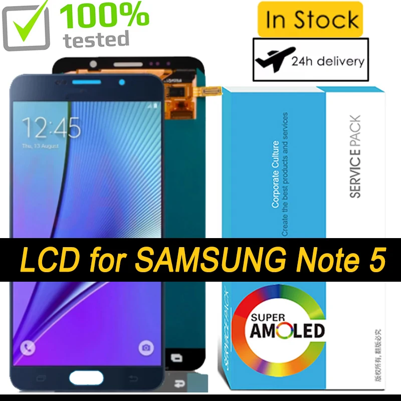 100% Оригинальный 5 7 ''Super AMOLED дисплей для Samsung Galaxy Note N920F ЖК сенсорный экран
