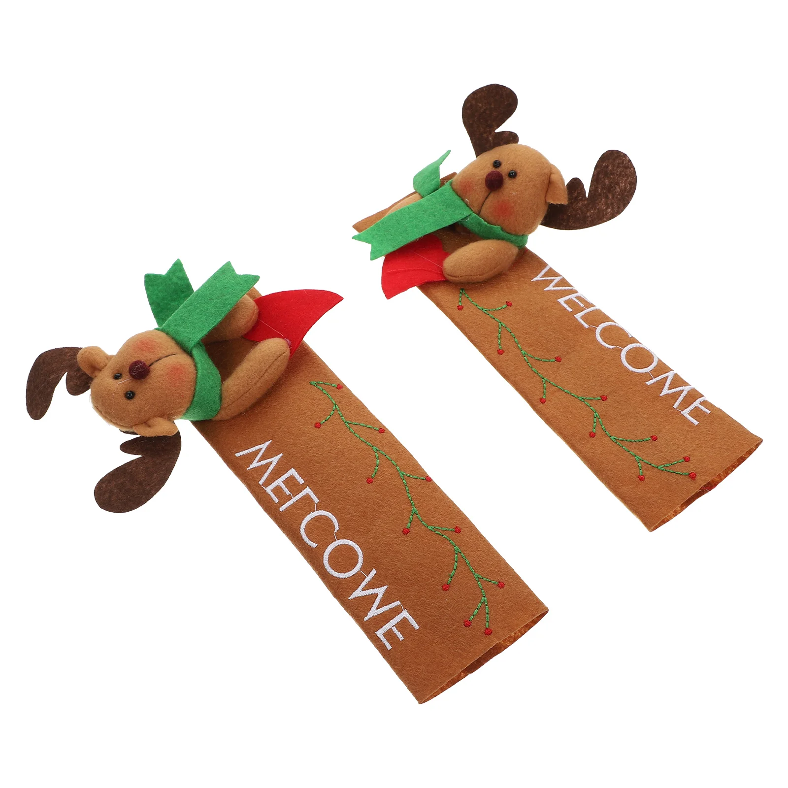 

Handle Fridge Decor Cover Door Kitchen Covers Protector Christmas Clothdishwasher Appliance Microwave Refrigerator Home Supply