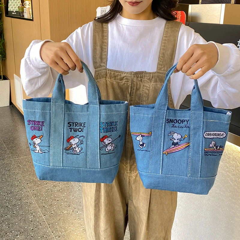 Сумка-тоут из джинсовой ткани с вышивкой для девочек