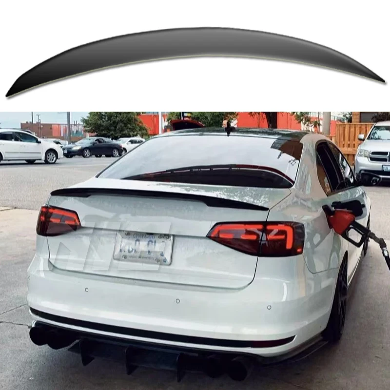 Для Volkswagen Sagitar Jetta MK6 2012-2018 глянцевый черный/кованый задний спойлер из настоящего