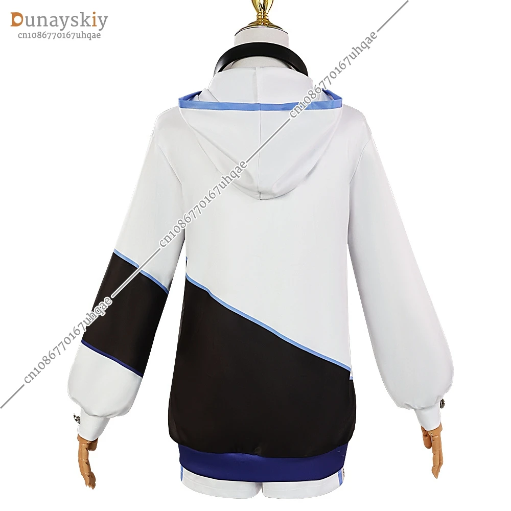 Genshin Impact Game Qiqi Xiao Косплей Костюм Аниме Повседневный наряд Парик Ролевая игра