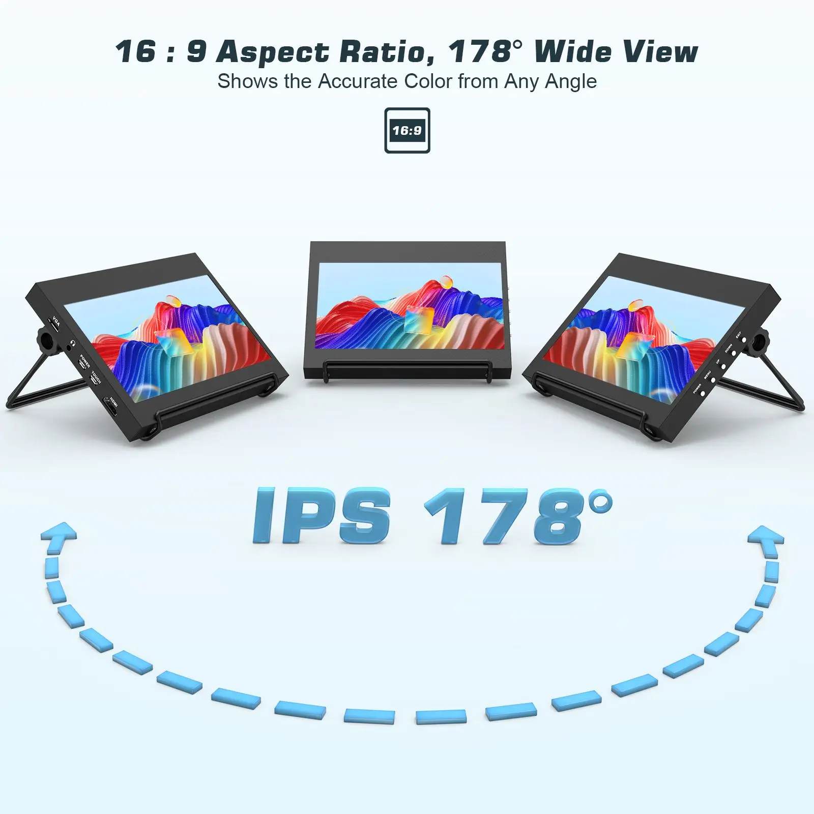 2022 обновленный 7-дюймовый монитор Raspberry Pi APROTII 1024X60 0 IPS емкостный сенсорный экран с