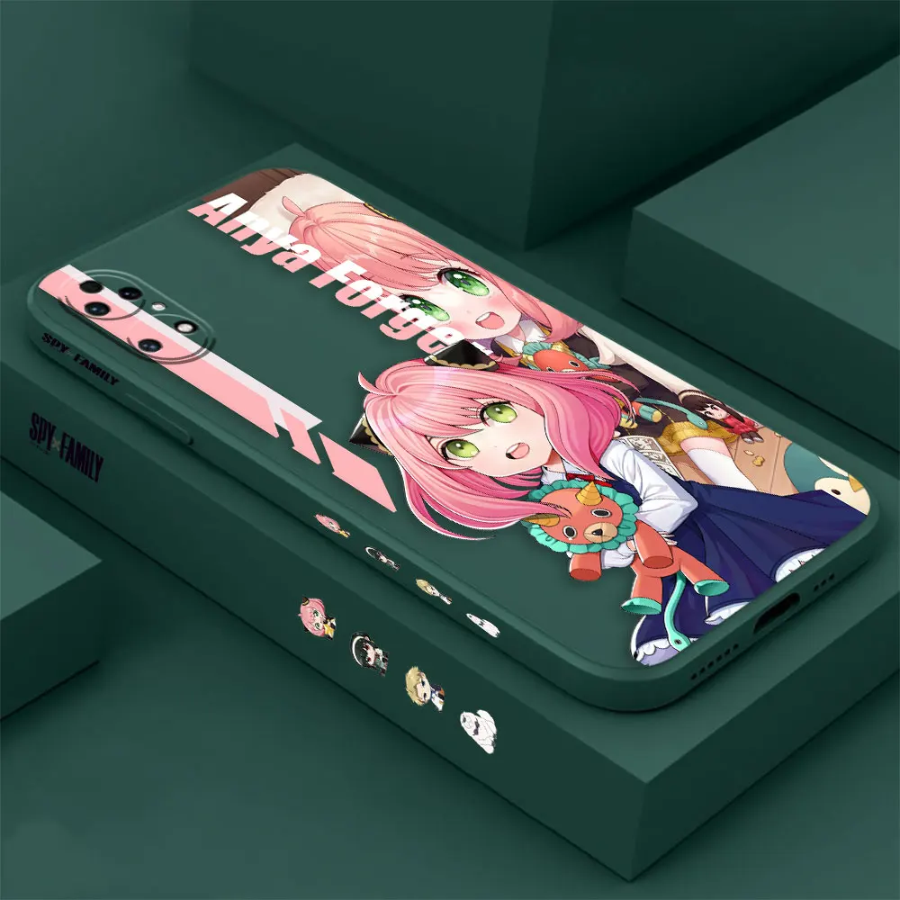 Japan Anime Spy x Family Phone Case For Huawei P60 P50 P40 P30 P20 Mate 50 40 30 20 20X 10 Colour Liquid Silicone Cover Funda