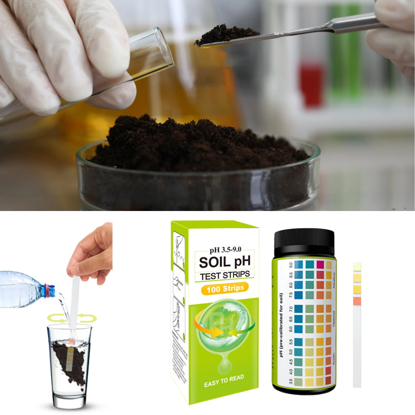 

100 шт. многофункциональные тестовые полоски для PH универсальная лакмусовая бумага 3,5-9,0 кислотные щелочные индикаторы пищевых продуктов лаб...