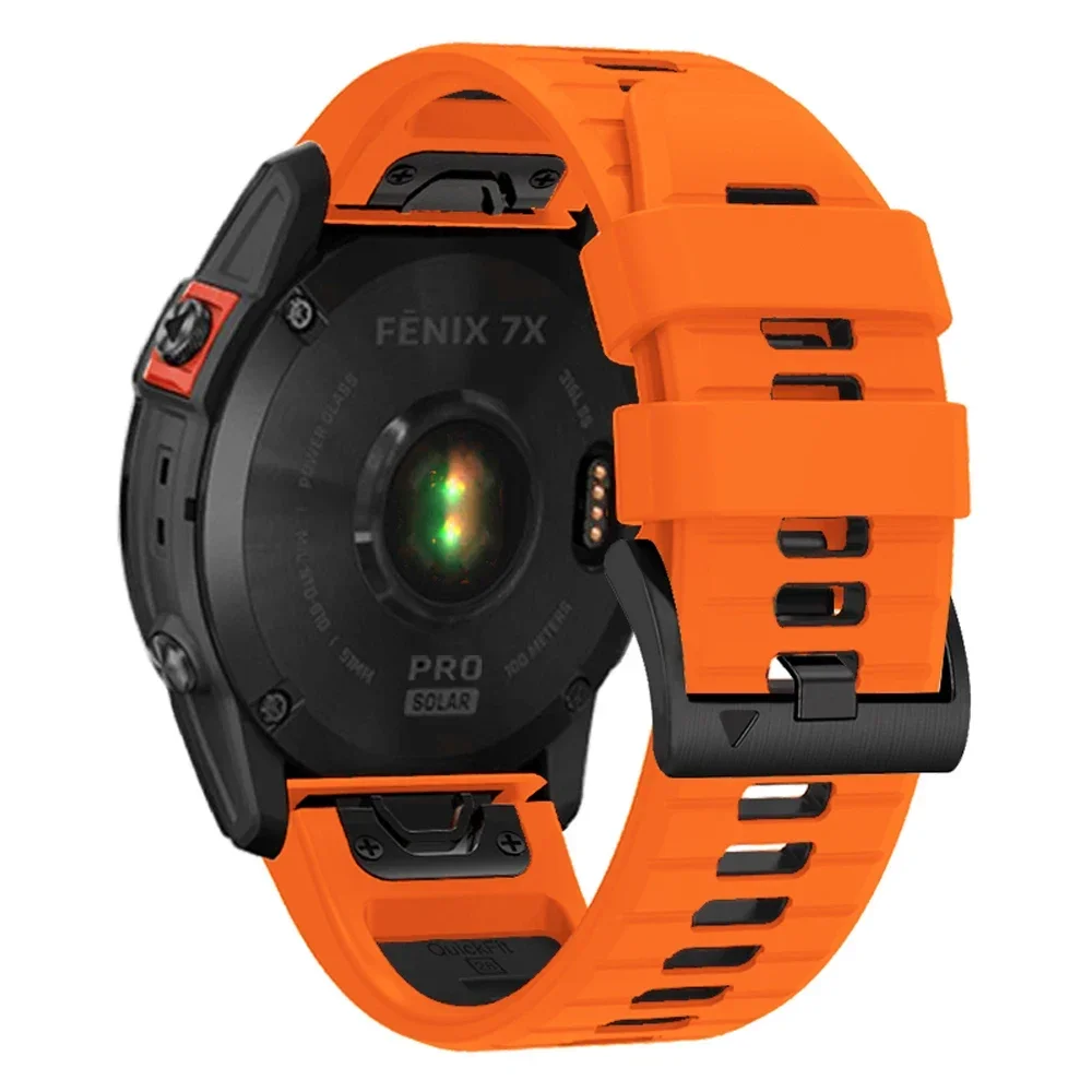 Ремешок силиконовый Quickfit 22 дюйма 26 мм для Garmin touchs70 S62 S60 Instinct 2X Forerunner 965 955 945 Epix Pro 2