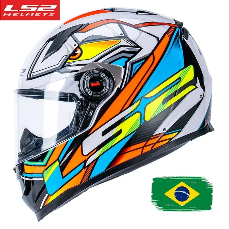 

LS2 Full Face Motorcycle Helmet Men Women Motocross Helmet High-strength ABS Shell ECE Approved Motorcycle Accessories FF358