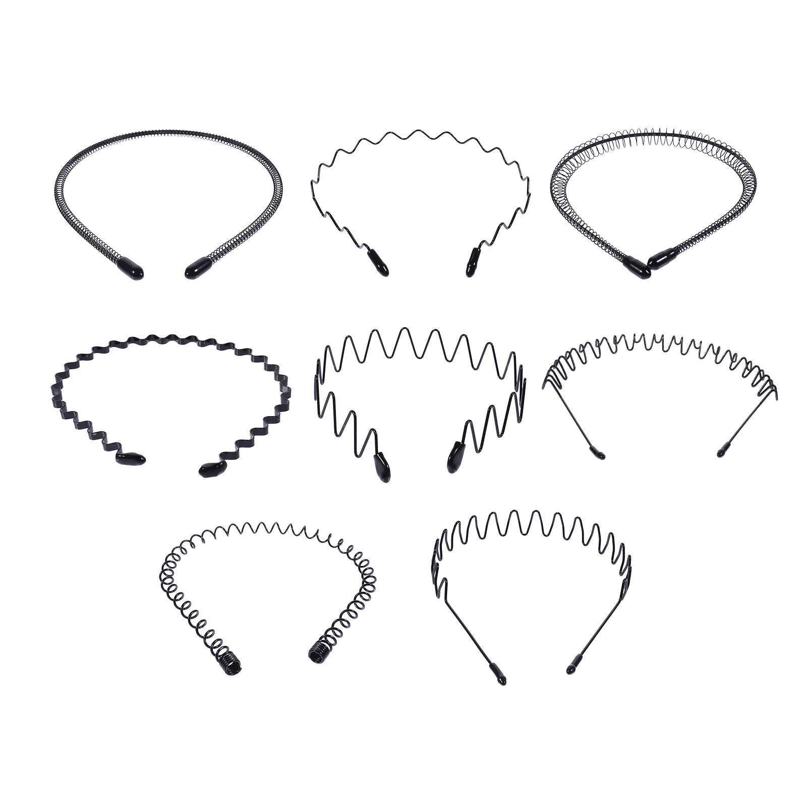 

8 Pcs Athletic Headbands Invisible Wave Hairpin Makeup Girls Boy Hoops Hairband Issue Card Slicked-back Face Washing Men Women