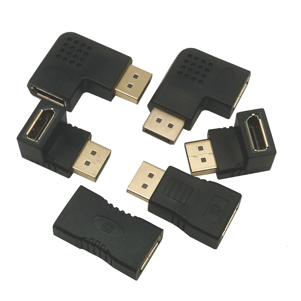 90-градусный адаптер для кабеля Displayport Dp männlich zu weiblich links Abdul abgewinkelt kabel Nach Oben nach unten