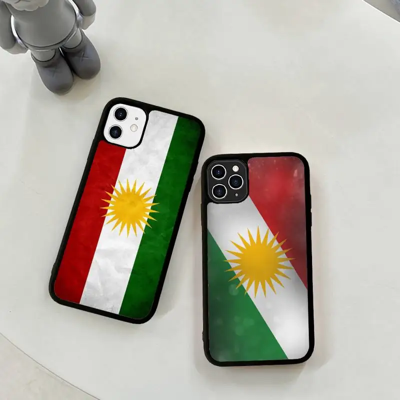 

Kurdistan Flag Phone Case Silicone PC+TPU Case for iPhone 11 12 13 Pro Max 8 7 6 Plus X SE XR Hard Fundas