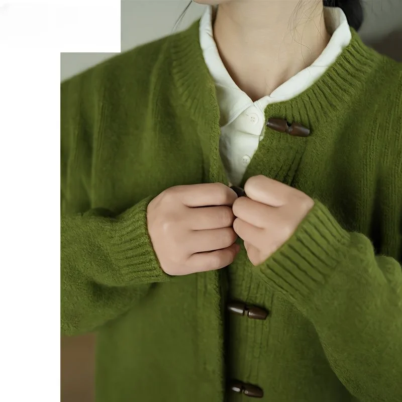 

New 2023 Autumn Winter Korean Knitting Single Breasting Long Sleeve Tops Cardigan Female Ladies Warm Loose Sweater Outerwear Z10