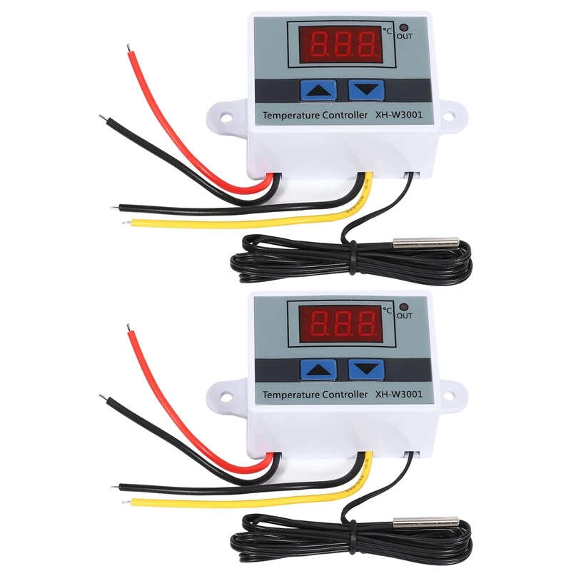 

2X 220V Digital LED Temperature Controller Thermostat Control Switch
