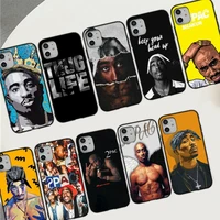 rapper 2pac singer tupac phone case for iphone 11 12 13 mini pro max 8 7 6 6s plus x 5 se 2020 xr xs funda case