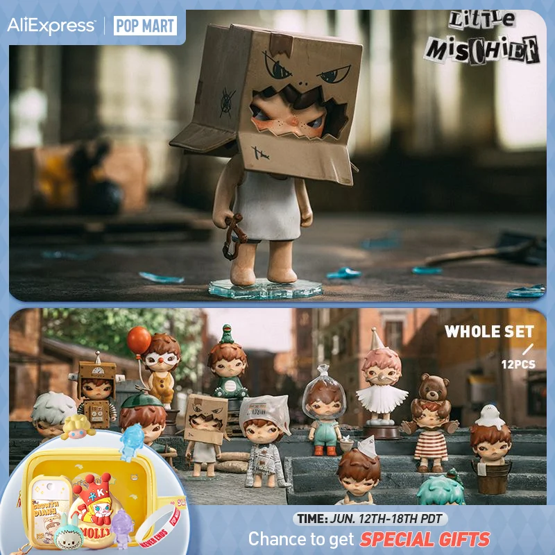 POP MART Hirono Little Mischief Series 1pc/12pcs Mystery Box Blind box Action Figurine Cute Toy |
