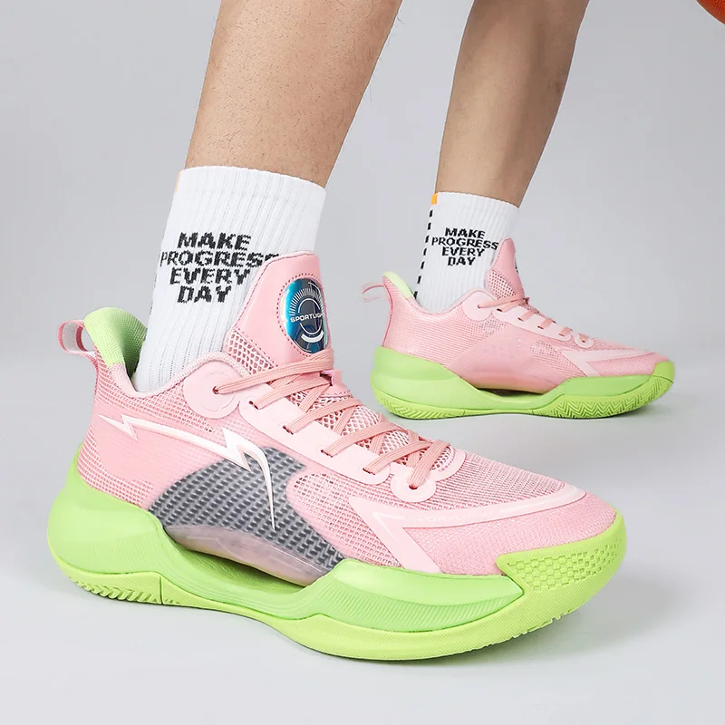 QNX-2399 High Quality Mens Basketball Sneakers Low-top Training Sports Trainers Womens Breathable Cushion Basketball Shoes 2023