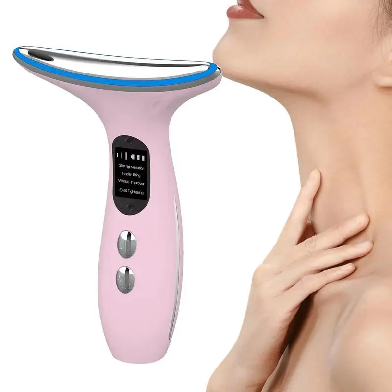 

Facial Neck Massager EMS Microcurrent Skin Rejuvenation Beauty Device For Face And Neck Face Sculpting Device LED Photon