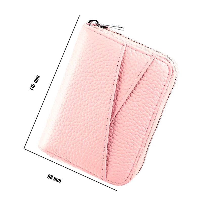 Дамский кошелек из натуральной кожи с отделением для карт верхний слой трендовый