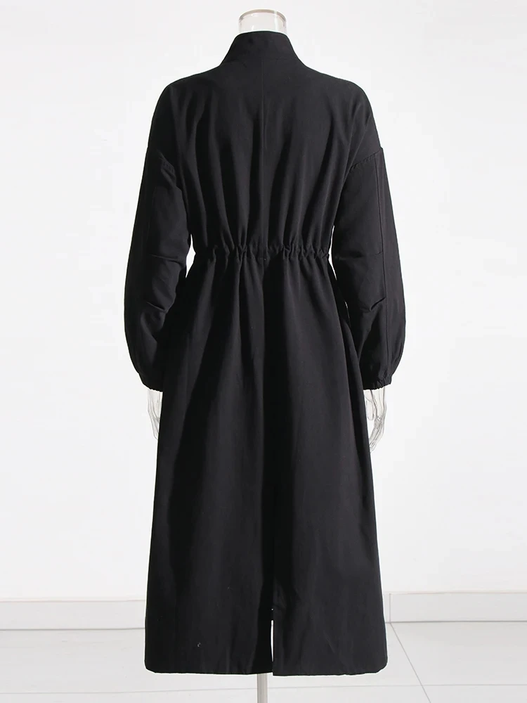 Женский однотонный Тренч на завязках с длинным рукавом и отворотом