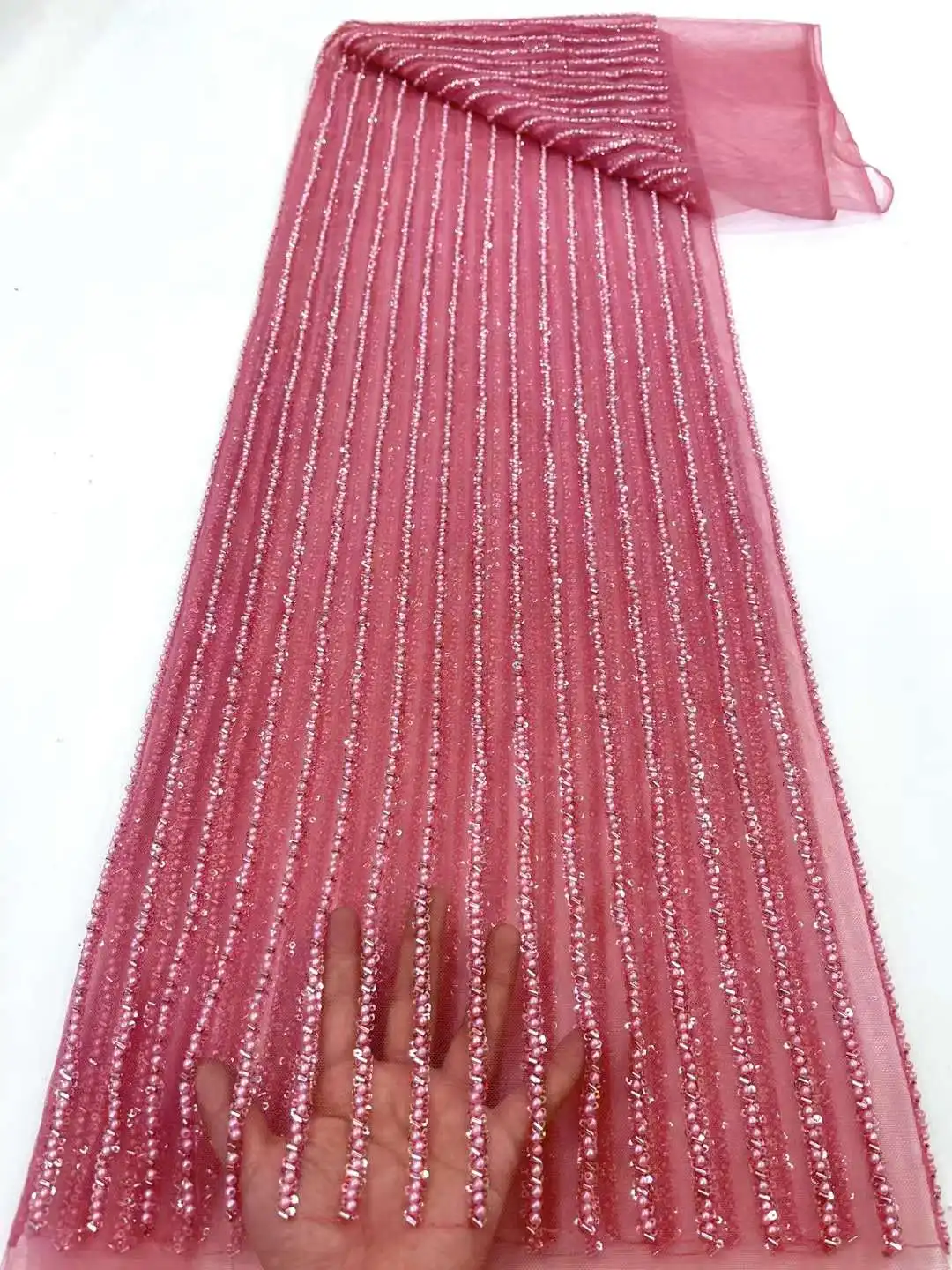 

Африканская сетчатая кружевная ткань 2022, роскошная нигерийская Тюль с вышивкой и блестками, кружевная ткань для шитья свадебных платьев