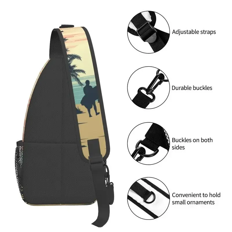 Нагрудная сумка через плечо в стиле ретро для серфинга крутой Летний Пляжный