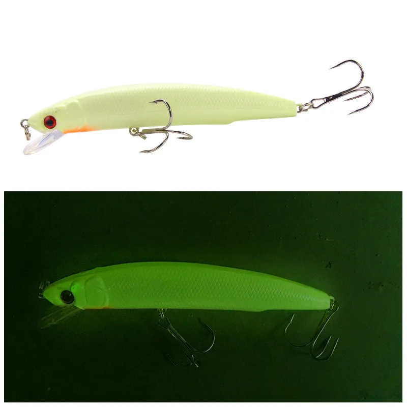 

Блесна Mino, рыболовные приманки, светящаяся Ночная приманка 12 см 17 г, Тонущая жесткая приманка, искусственная приманка, блесна, водная блесна