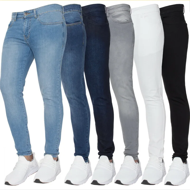 

Men's Skinny Blue Jeans Classic Elastic Cotton Slim Denim Pants Male Clothing Men's jeans Fashion Casual trousers Hombre New
