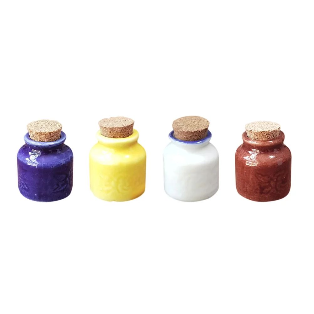 

Jar Miniature Ceramic Mini Jars Candy Miniatures Tea Bottle Play Pretend Ornament Porcelain Small Kitchen Kidstank Canister