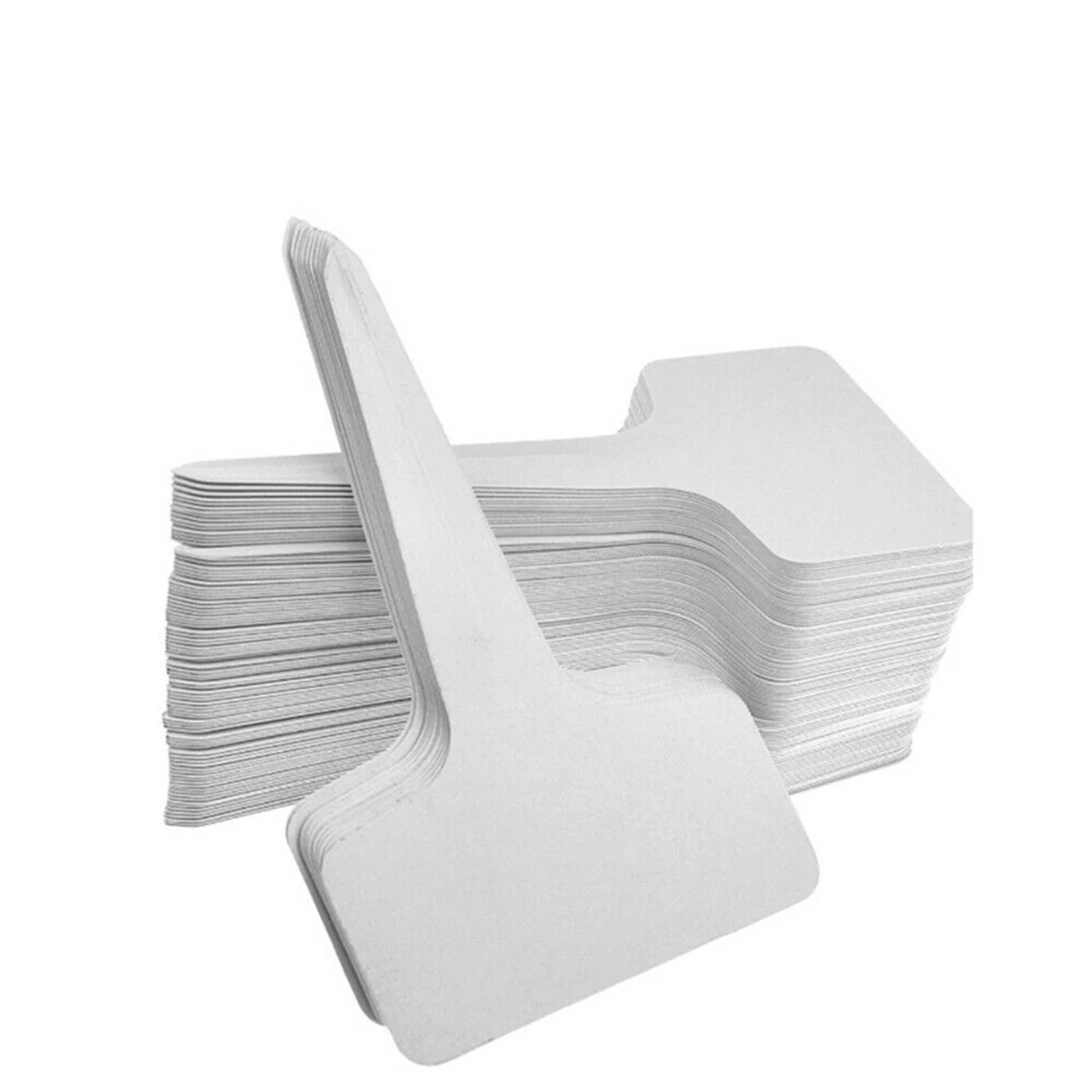 

100/200 PCS PVC T-type Plants Pot Insert Labels Reusable White Garden Plant Sorting Sign 10*6cm Waterproof Markers Plant