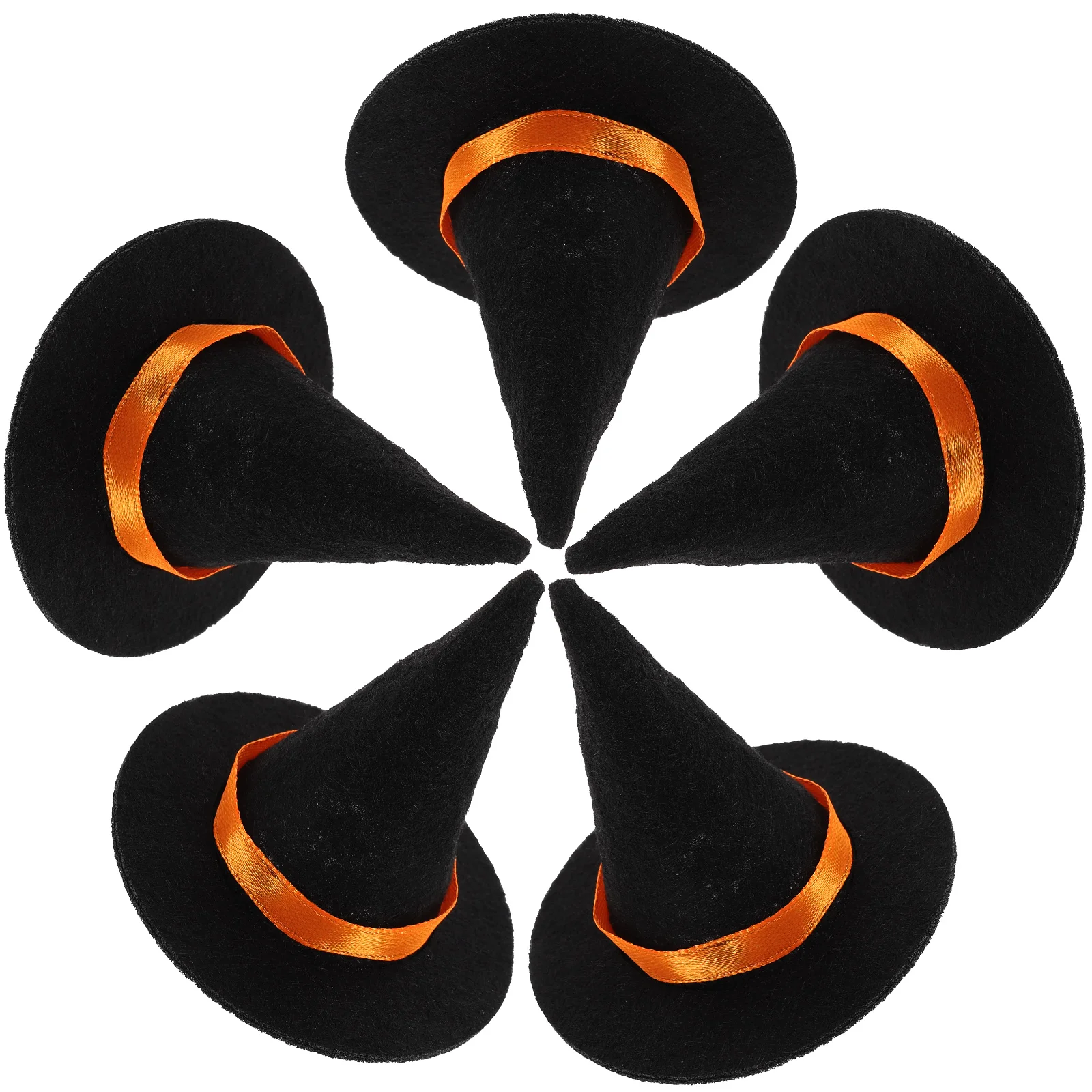 

5pcs Mini Halloween Witch Hats Party Hat Bottle Hats Scene Layout Decoration