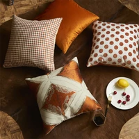 decorative cushion cover geometry dots pillow cover mixed color square for bed living room home decor housse de coussin