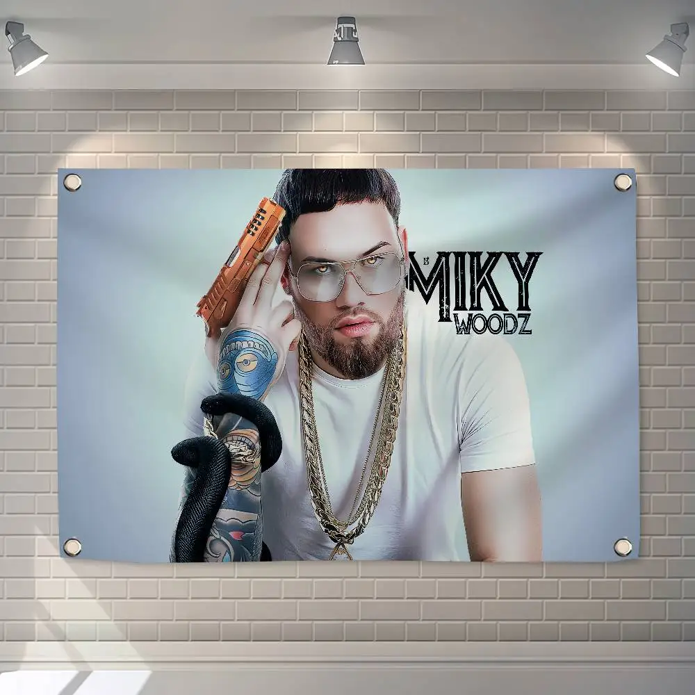 Флаг-баннер M-Miky Woodz Verything RIAL 150x200см 60x90см для декора, улицы, пикника, вечеринки, дома, кемпинга, арт-декорации (art.: 3920db83b702e) - 3920db83b702e