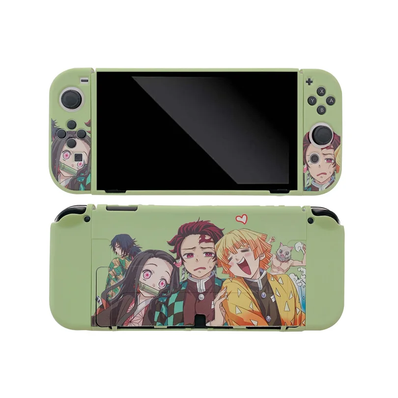 Anime Demon Slayer Soft Case Dock Station Cover Protective Shell for Nintendo Switch Oled NS Console Crystal Protector Skin