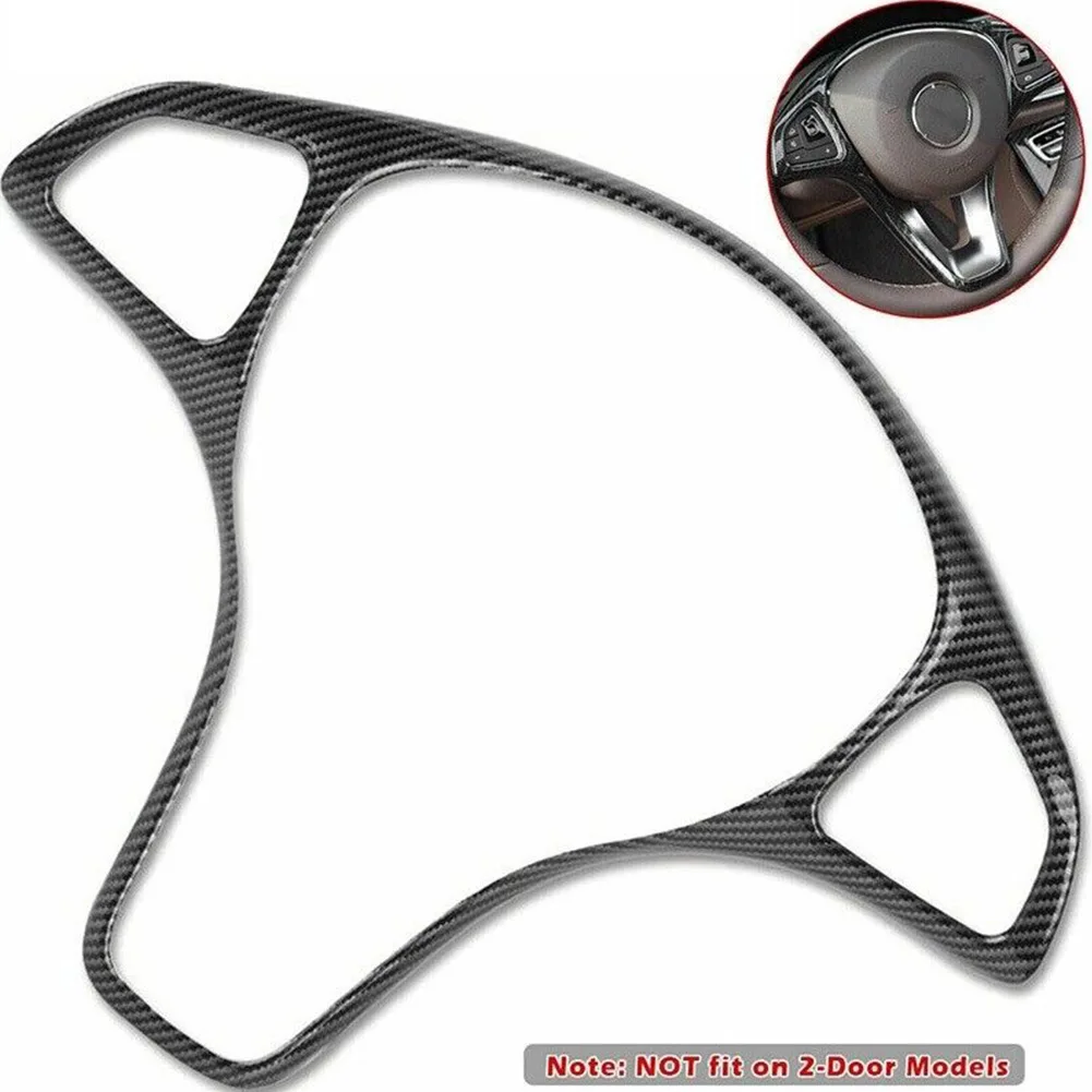 

Car Steering Wheel Panel Cover Trim For Mercedes For Benz W213 W205 C E GLC 2014-2017 Carbon Pattern Steering Covers