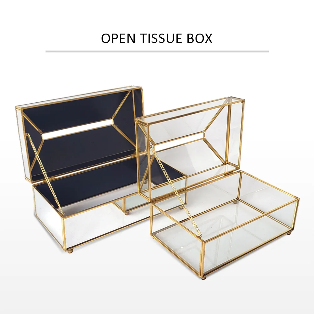 Стеклянная коробка для салфеток в европейском стиле держатель туалетной бумаги