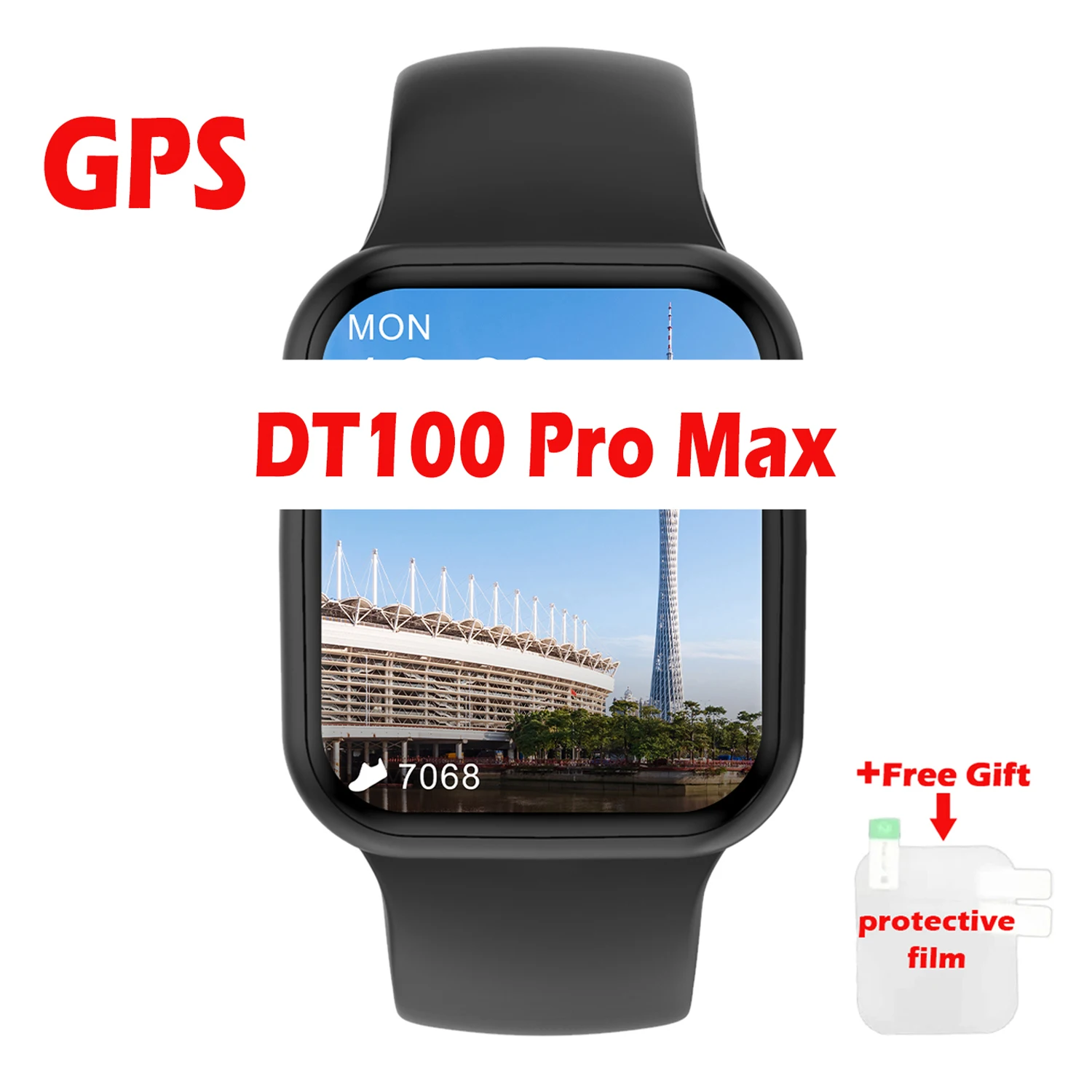 

Dropshopping DT100 Pro Max Smart Watch Men Women 1.8inch 44mm Bluetooth Call Wireless Charging GPS Track Fitness Tracker Relogio