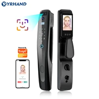 face recognition new arrival smart door lock fingerprint digital wifi lock connected camera monitor send photo to mobile