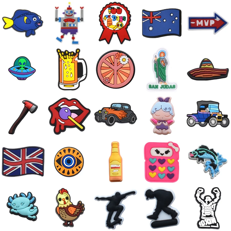 

Kids Shoe Charms Shoes Accessories Set Jeans Wholesale Bulk Para Pins Decorations for Crocs Boy Packs Women Charm Men Girl Gifts