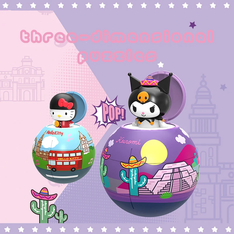 

Sanrio Kuromi Cinnamonroll 3D Model Kawaii 3D Cartoon Ornament Three-dimensional Puzzle Cute Beauty Bedroom Children's Toy Gifts