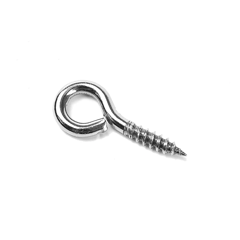 

100 Pcs/lot 8/10/12mm Small Eye Screw Bolt Hook 304 Stainless Steel Tiny Screw Eye For DIY Jewelry Making Linker Accessories