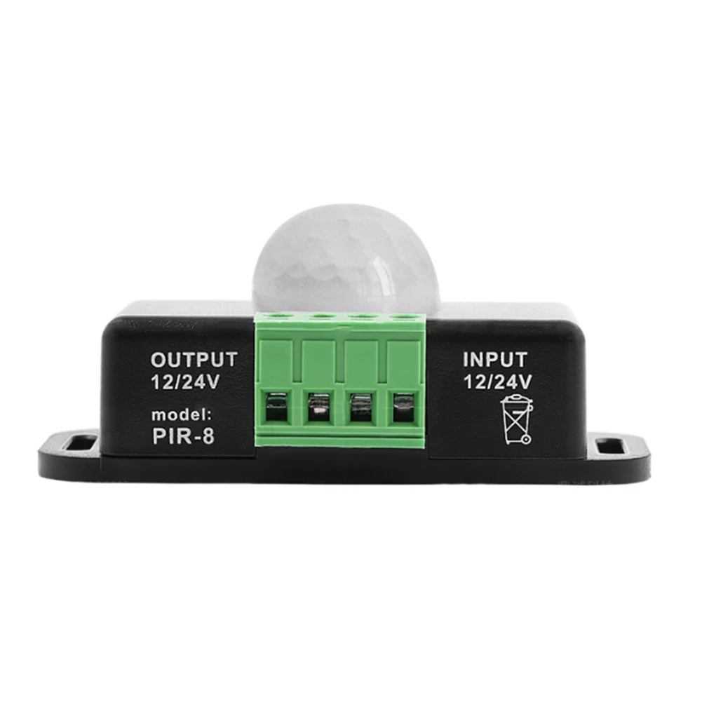 

1pc Infrared Detection Controller Sensor Load Switch 5-8 M Induction Distance Black ABS OUTPUT-Load Output Interface Tools Parts