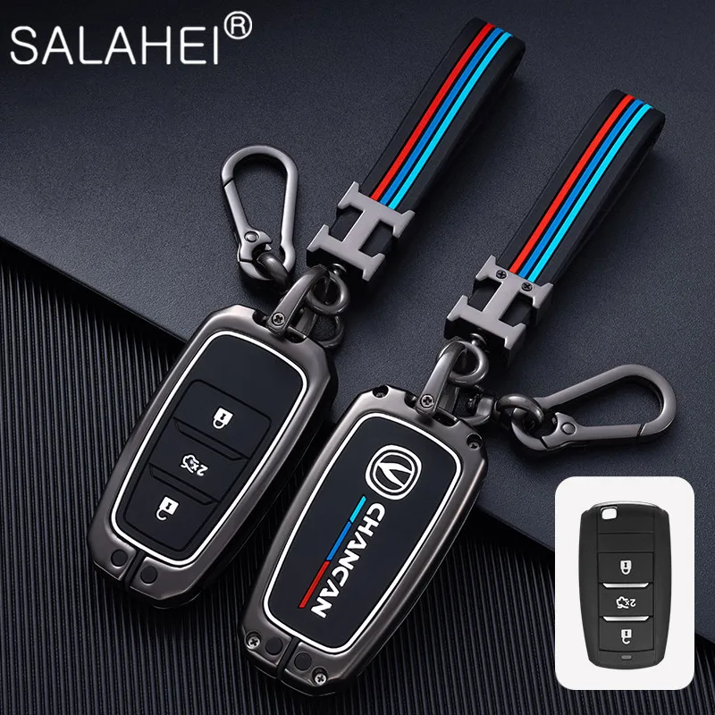

Zinc Alloy Car Key Fob Case Cover Holder Shell For Changan CS15 EADO Raeton CS35 CS55 CS75 Benni EV E-Star 2019 2020 Accessories