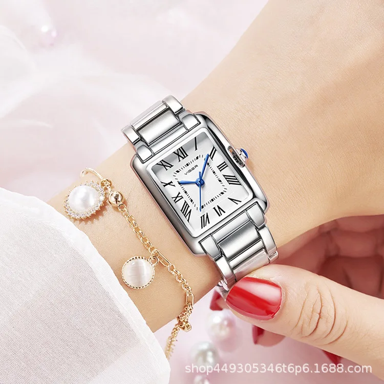 Fashion Simple Ladies Watch Casual Waterproof Quartz Watch Trend Steel Strap Student Watch Couple Sports Fashion