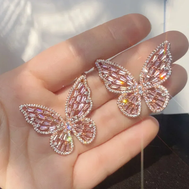 Высококачественные роскошные серьги MDLFES в стиле Moissan Diamonds позолоченные