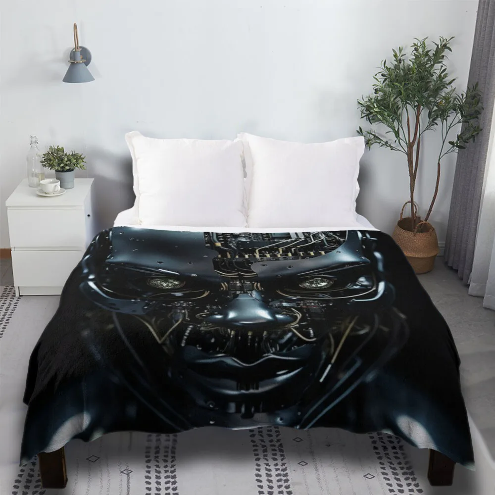 

Общение-лицо A.I меховое Двухслойное плюшевое одеяло Sherpa для пикника в клетку