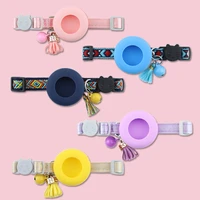 dog cat bell collar pet collar silicone airtag case pet collar protective sleeve with bell convenient colorful pet collar 2022