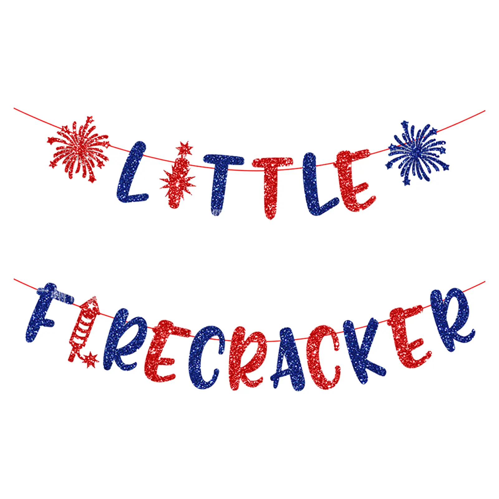 

4th Of July Party Banner Patriotic Themed Party Supplies Bunting Banner Flag Red Blue Bunting Flag For Window Wall Ceiling Porch